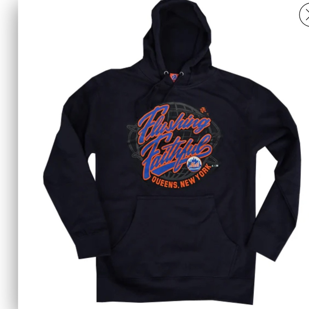 New York Mets Flushing Faithful Hoodie Queens Medium The 7 Line T7L Black